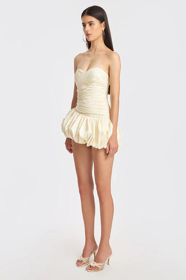 Balloon Draped Mini Dress