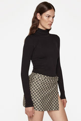 Gray Monogram Mini Skirt