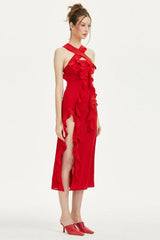 Crush Strapless Ruffle Dress
