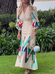 inostorâ„?Printed Fashion Temperament Set Dress
