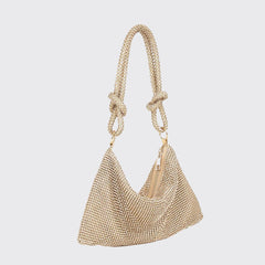 Gold Rhinestones Evening Clutch Bag