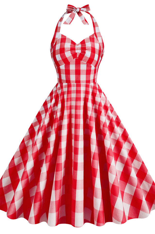 Barbie Movie Margot Pink Plaid Check Dress