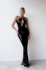 Darcy Backless Cutout Sequin Dress