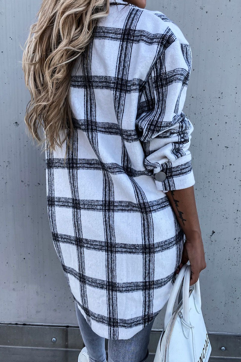 Fashion Sexy Plaid Turndown Collar Blouses