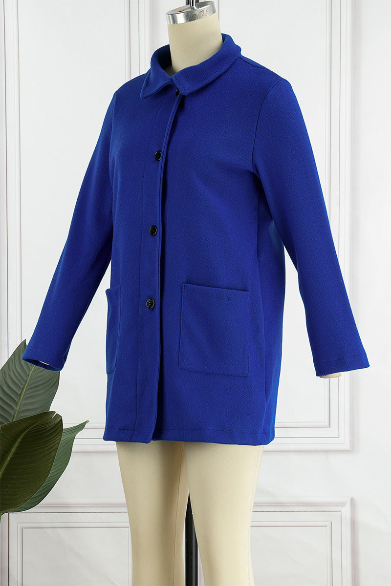 Casual Solid Solid Color Mandarin Collar Outerwear(6 Colors)