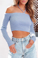 Solid Bandage Off the Shoulder Tops(6 Colors)