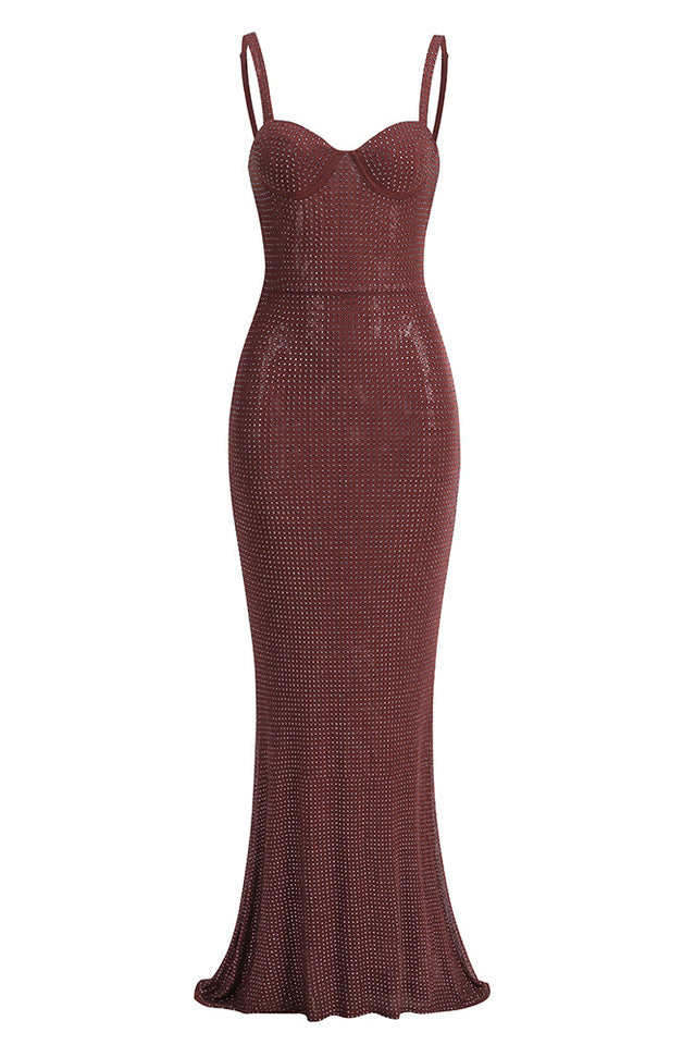 Serenity Rhinestone Cami Maxi Dress