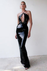 Darcy Backless Cutout Sequin Dress