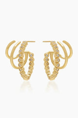 Sakura Gold Triple Hoops