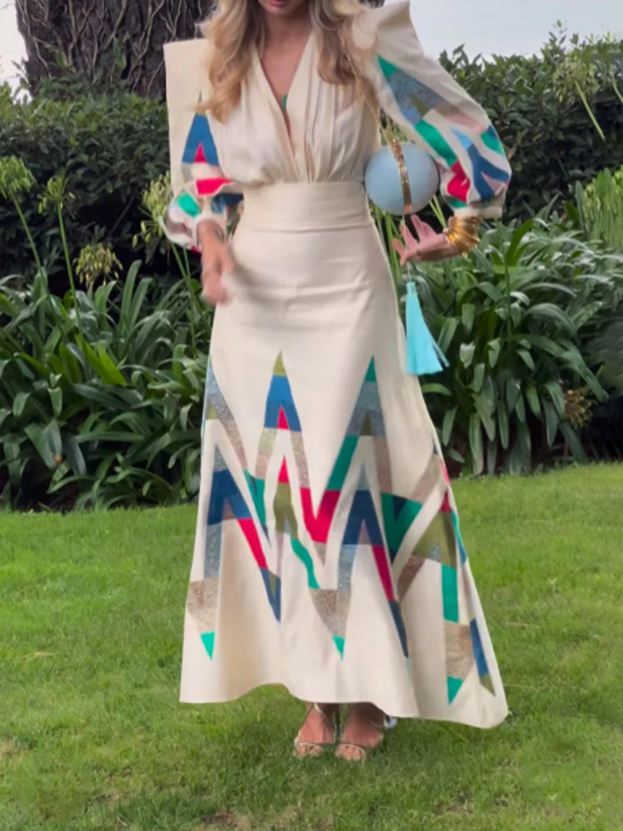 inostorâ„?Printed Fashion Temperament Set Dress