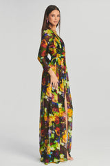 Carolina Floral Print Slits Dress