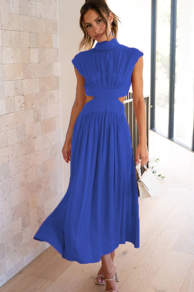 Cutout Waist Midi Dress