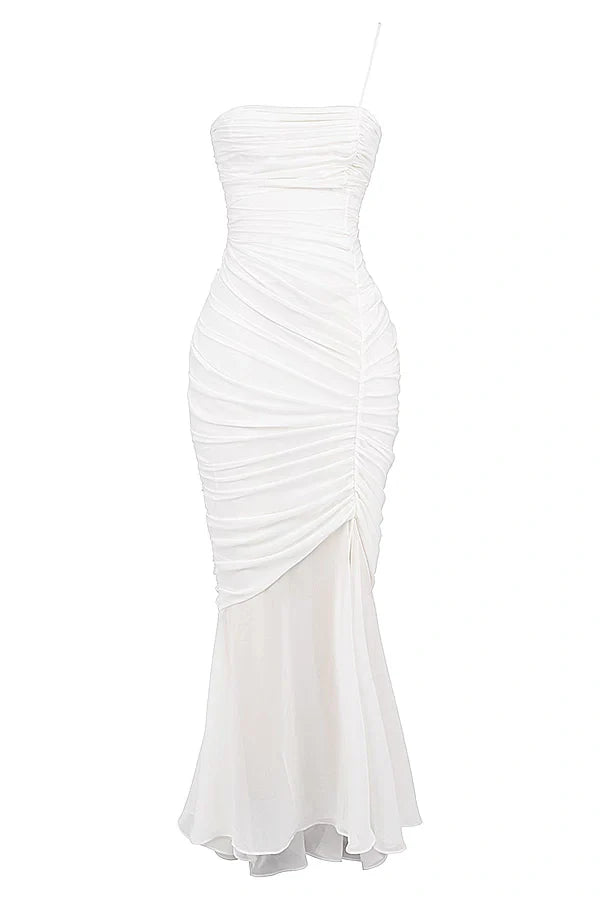 Ivory Ruched Gown