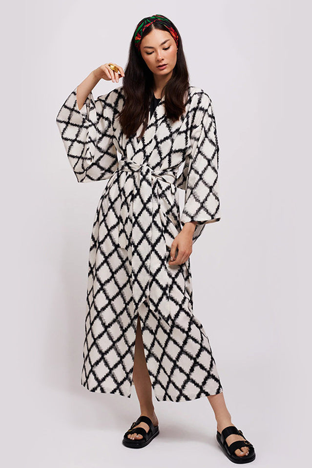 Brigitte One Of A Kind Ikat Maxi Kimono