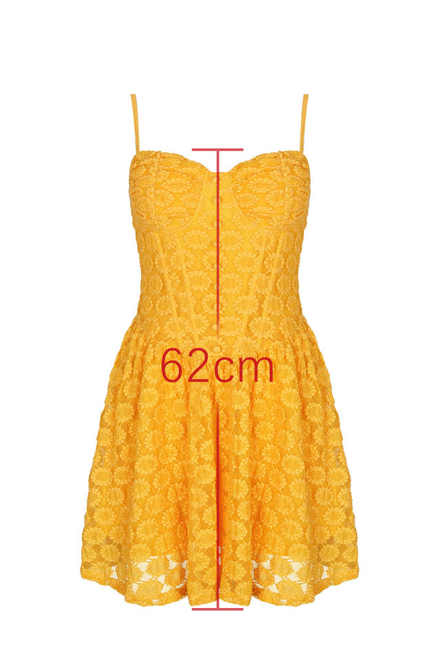 Carolina Apricot Lace Corset Mini Dress