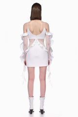 David Koma Ruffle Mini Dress