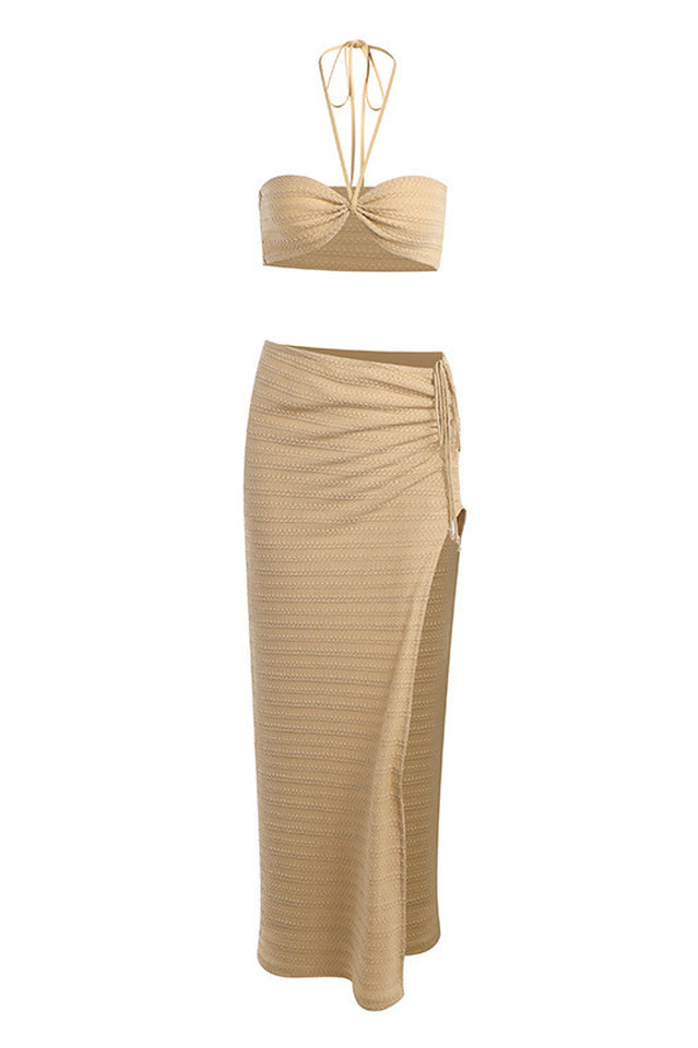 Sunset Bay Crochet Maxi Skirt Set