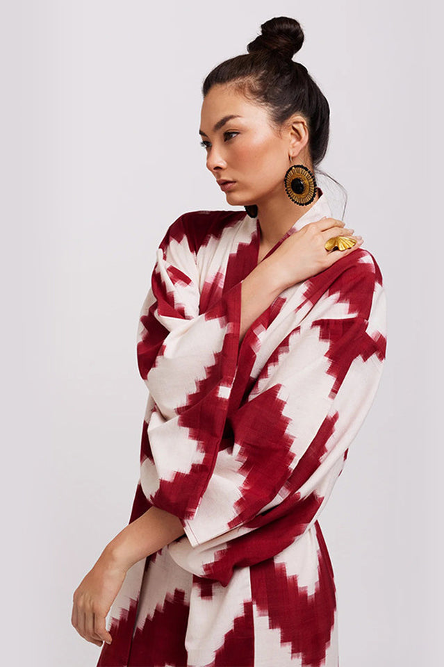 Brigitte One Of A Kind Ikat Maxi Kimono