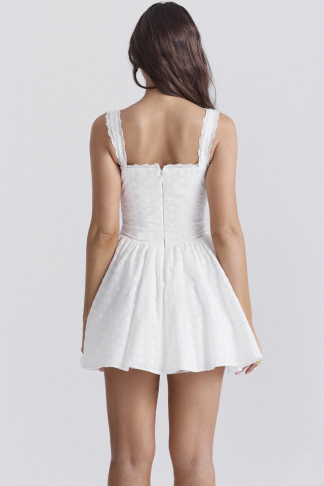 Brigitte Broderie Anglais Corset Mini Dress