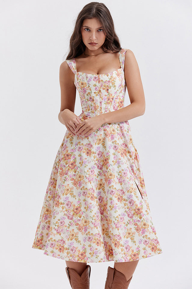 Saira Floral Print Midi Sundress