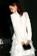 inostorâ„?Mesh splicing suit evening dress