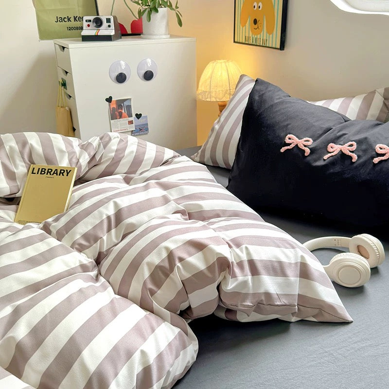 Yellow Polka Dot Bedding Set