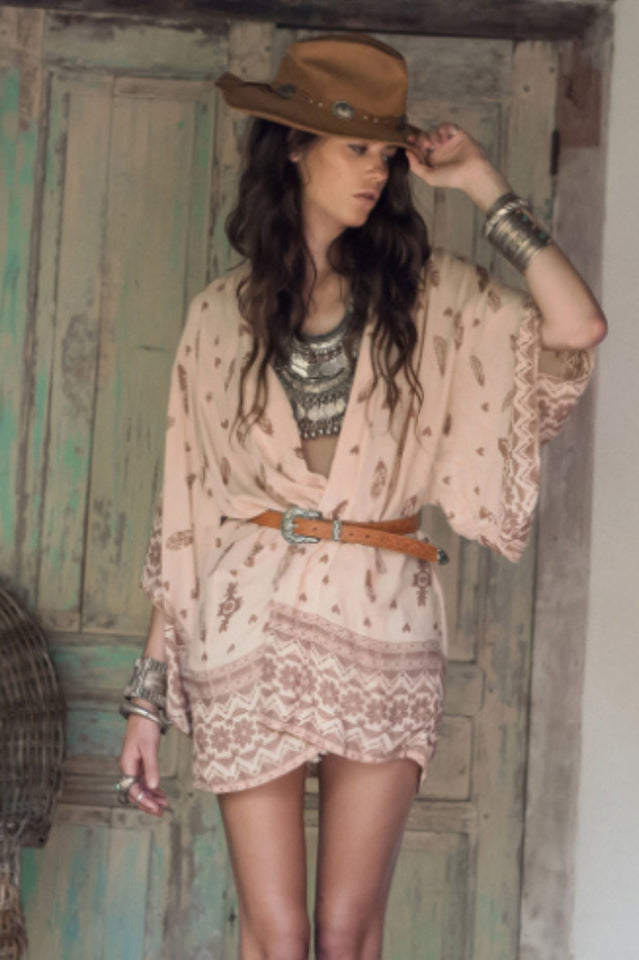 Cow Pattern Chiffon Bikini Cardigan