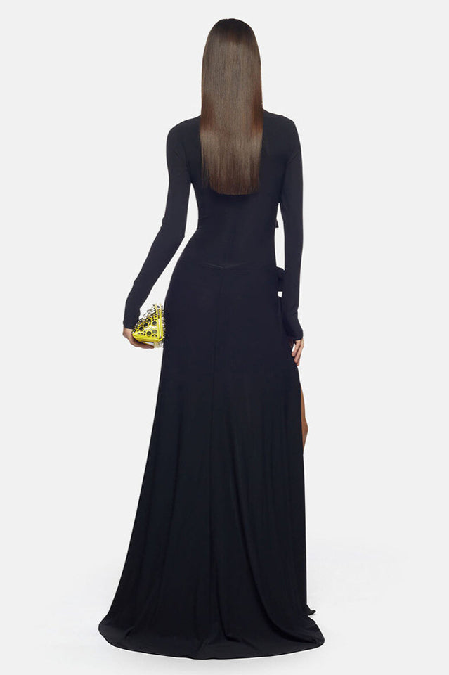 Cutout Crêpe Gown