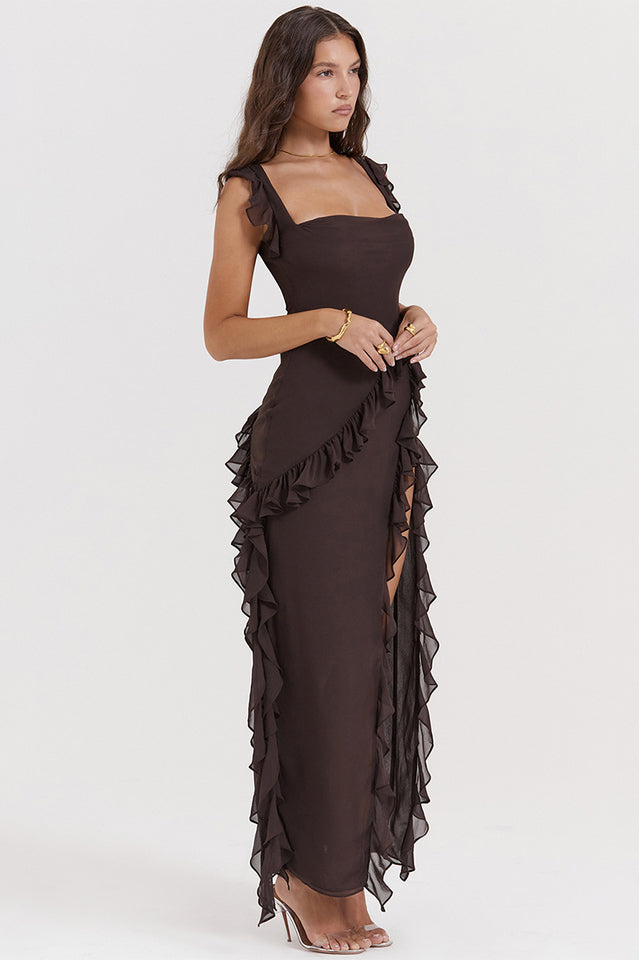 Ariel Cherry Pleated Maxi Dress