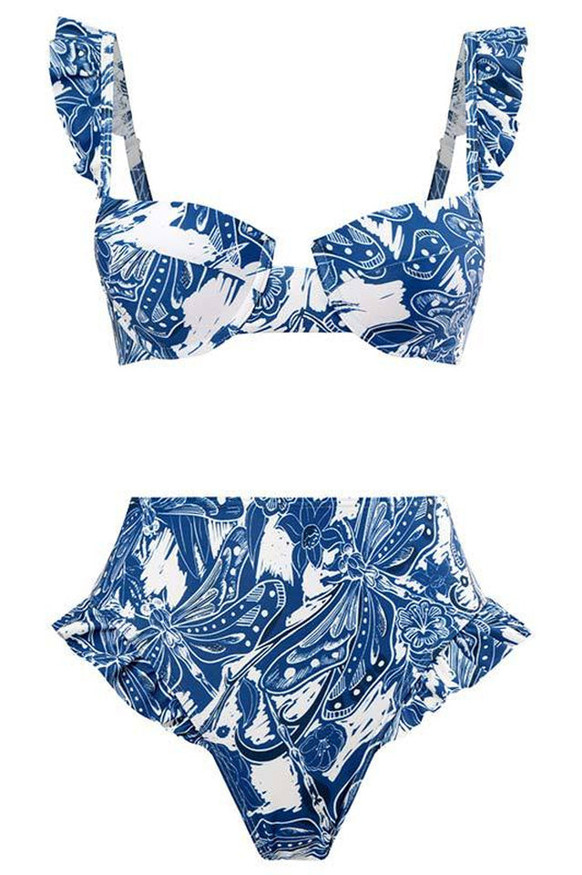 Ruffled Push Up Bikini Set