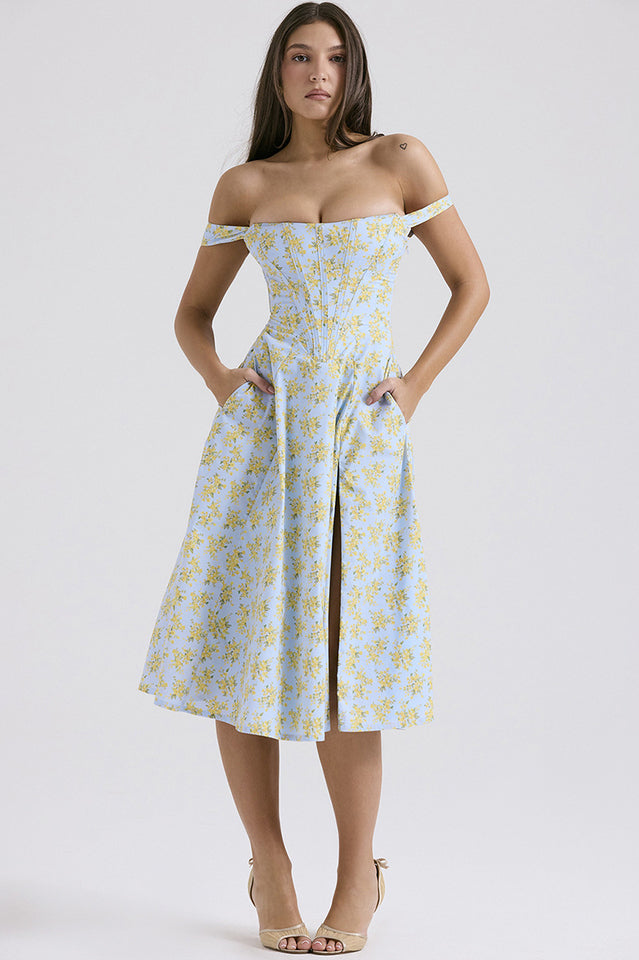 Saira Floral Print Midi Sundress