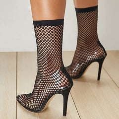 Fishnet Midcalf Boots