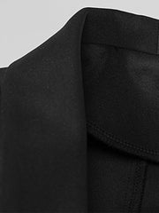 inostorâ„?Stitched Furry V-Neck Hollow Suit Miniskirt