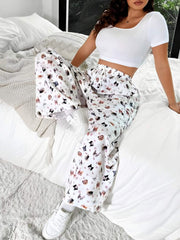 Cat Dog Print Cargo Pant
