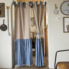 Cottage Stripe Doorway Curtains