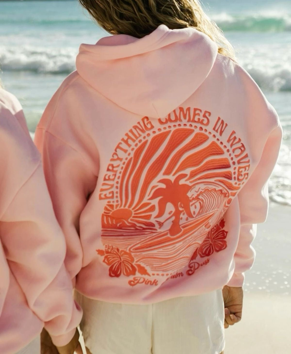 'Everything Comes In Waves' Oversized Hoodie