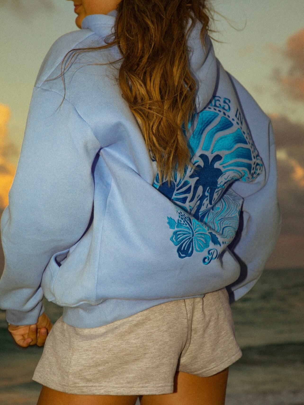 'Everything Comes In Waves' Oversized Hoodie