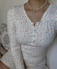 Floral Long Sleeve Playsuit