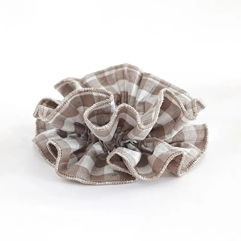 Handmade Layered Gingham Scrunchie