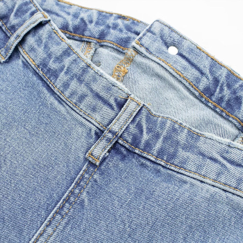 Ice blue Blue Washed jeans Denim Strapless Tube Dress