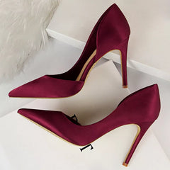 Satin Stiletto Heels