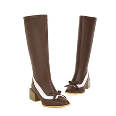 Cute Lolita Knee Boots Bowtie Long Booties
