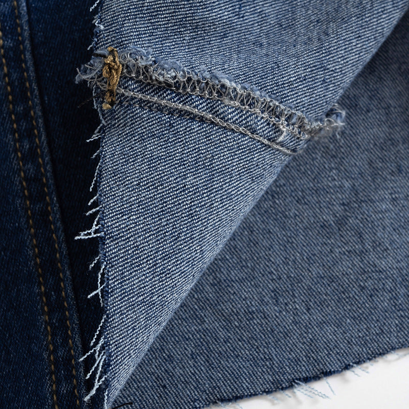 Dark Blue Denim Strapless Jeans Dress