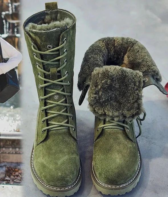 Thicken Fur Suede High Top Non-slip Snow Boots