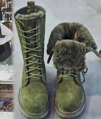 Thicken Fur Suede High Top Non-slip Snow Boots