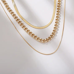 Multi-layer Golden Chain Necklace