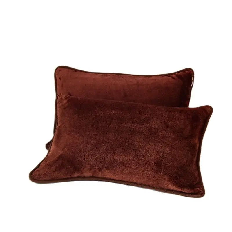 Luxury Velvet Pillowcase 48x74cm Solid Color Soft Skin Pillow Case Pillow Cover Bedding Flannel Fabric Warm And Smooth