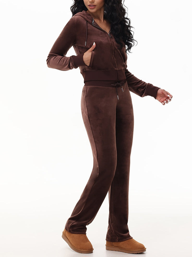 'Juicy' Bling Velour Hoodie & Track Pants Set