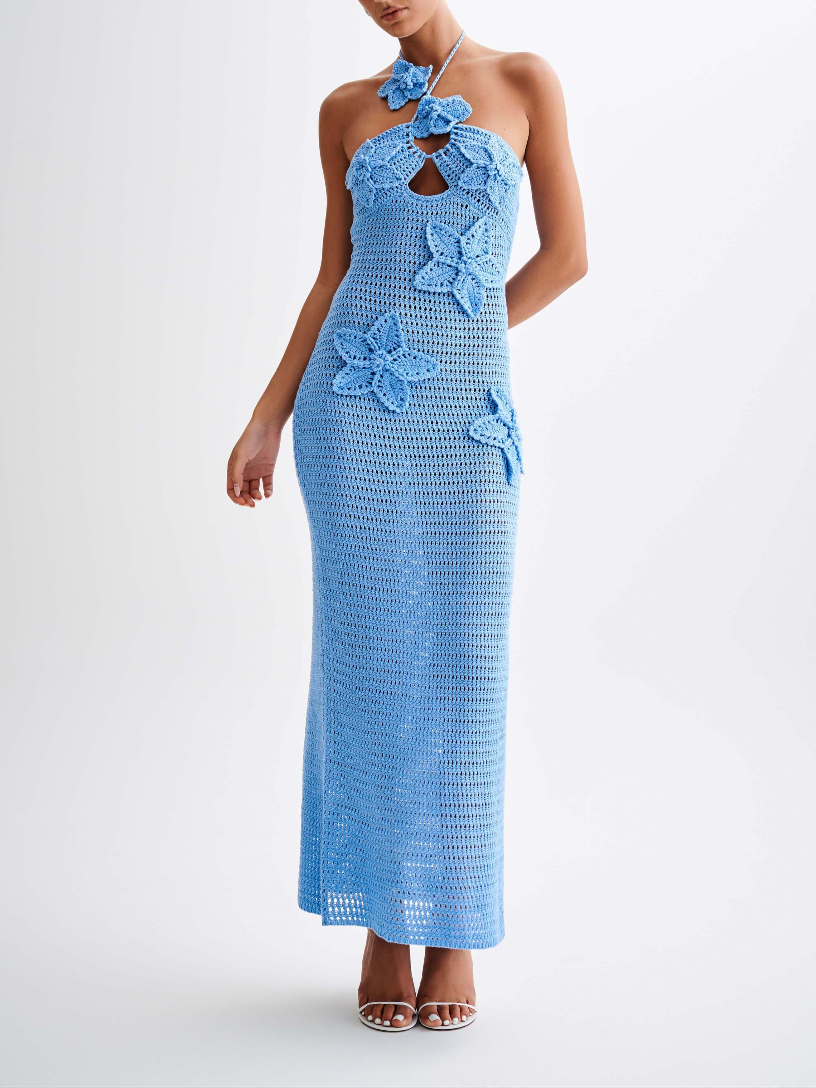 Kyla Floral Crochet Maxi Dress