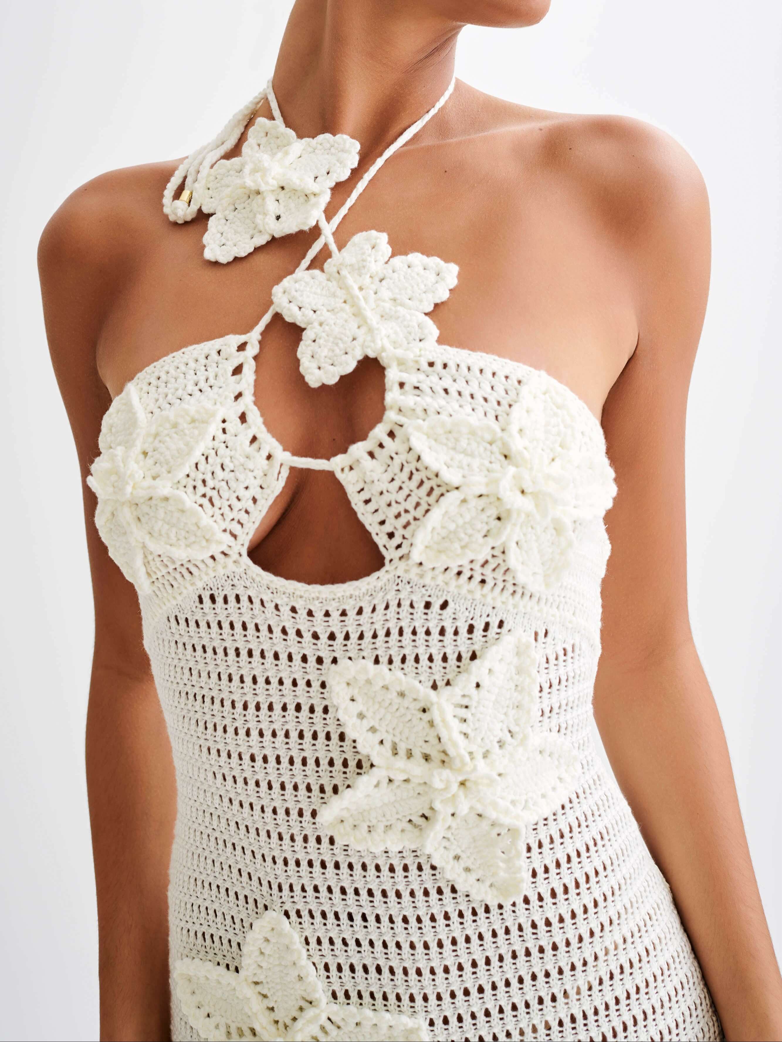Kyla Floral Crochet Maxi Dress